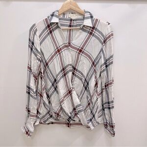 THREAD and Supply Plaid Tied Shirt
